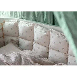 Sebra Bed Bumper, Kapok, Sophora Leaves - Beige