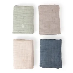 Sebra Changing Pads 6-Layer, Set of 2 - Muslin Blue