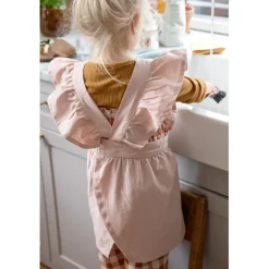Sebra Children's Apron Set with Chef's Hat, Elephant Grey/Classic White
