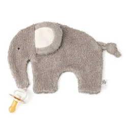 Sebra Cuddle Cloth and Pacifier Holder - Gray Elephant
