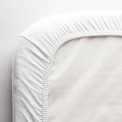Sebra Jersey Fitted Sheets, Baby 70 x 120 cm, Set of 2 - White
