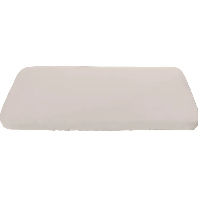 Sebra Junior Fitted Sheet, Organic - Seabreeze Beige