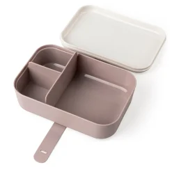 Sebra Lunch Box with Divider and Silicone Strap, Teeny Toes