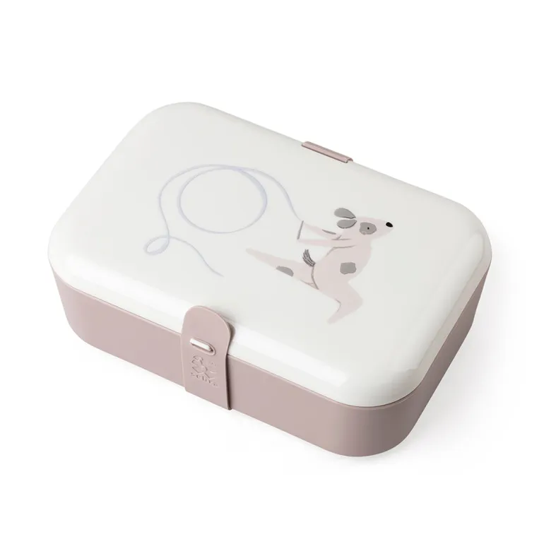 Sebra Lunch Box with Divider and Silicone Strap, Teeny Toes