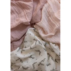 Sebra Muslin Cloths, Set of 3 - Powder Blossom, Rose