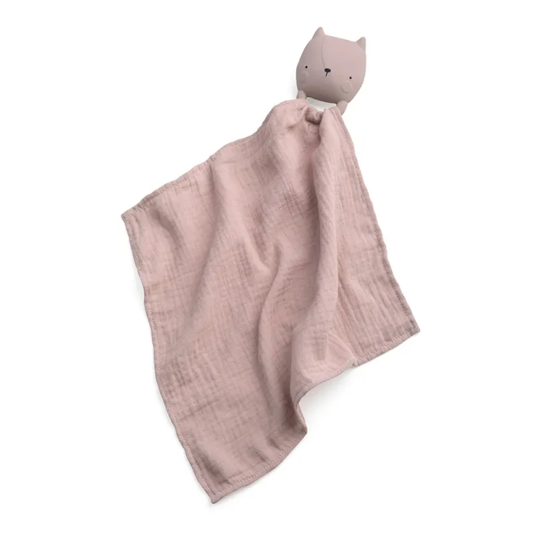 Sebra Natural Rubber Teething Ring with Cloth, Squirrel Zappy