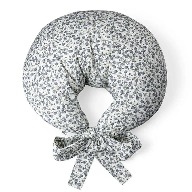 Sebra Nursing Pillow, Organic Cotton - Blue Olive
