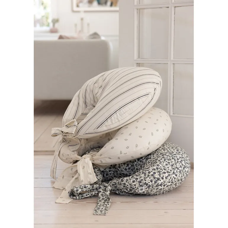 Sebra Nursing Pillow, Organic Cotton - Blue Olive