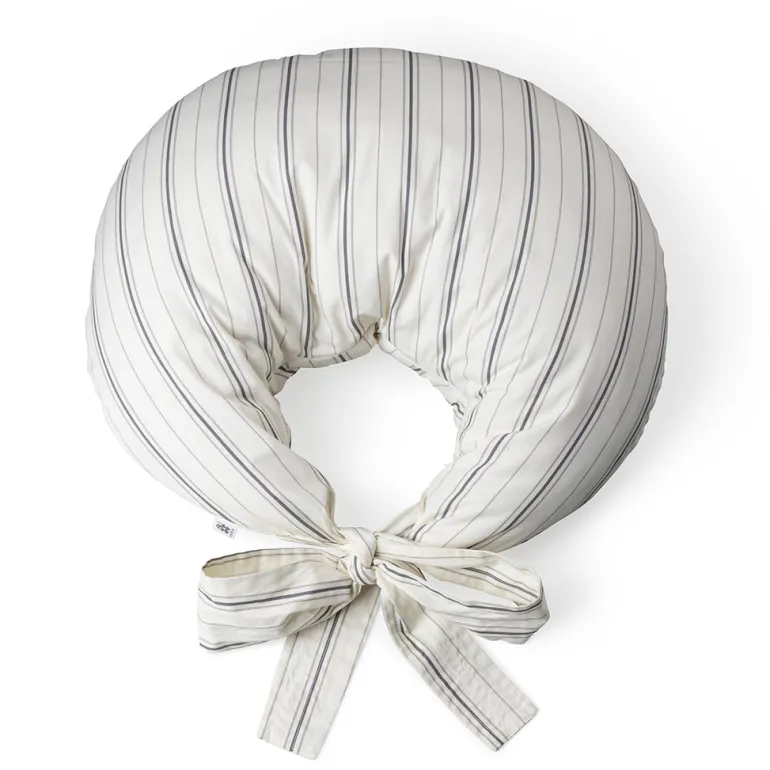 Sebra Nursing Pillow, Organic Cotton - Cream Stripe