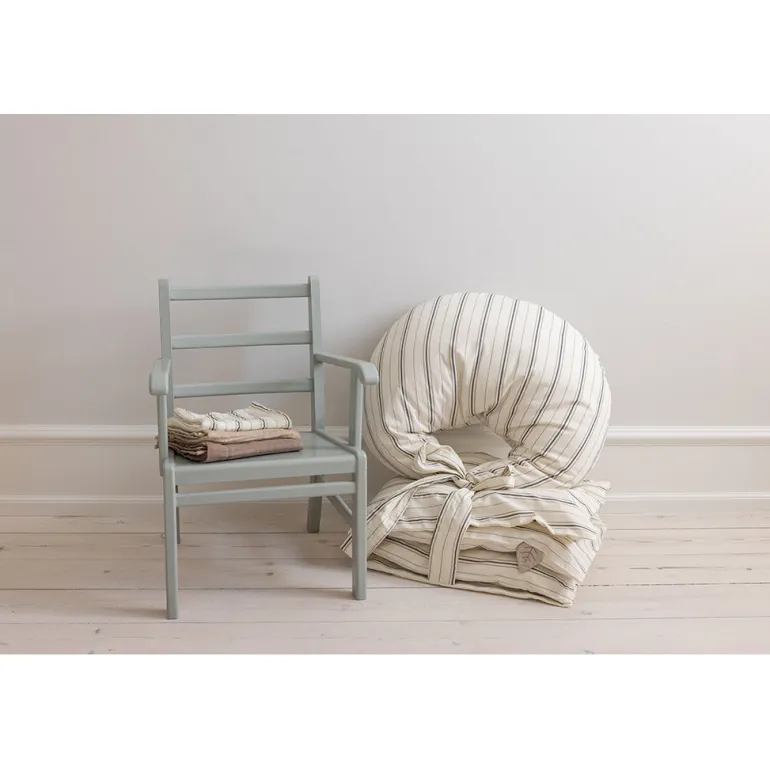 Sebra Nursing Pillow, Organic Cotton - Cream Stripe