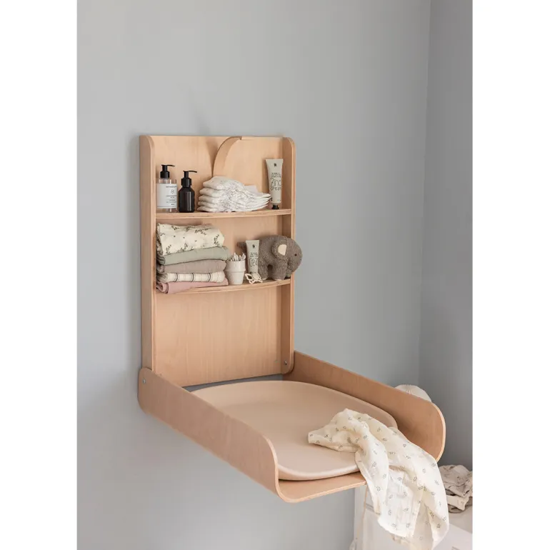 Sebra Væghængt puslebord i træ, Wooden Edition