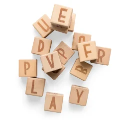Sebra Wooden Blocks, Set of 12 - Alphabet Blocks