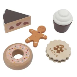 Sebra Wooden Play Food – Cakes & Biscuits