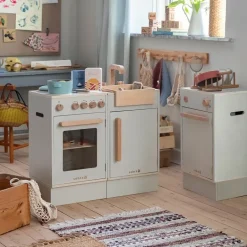 Sebra Wooden Play Kitchen, Beige,