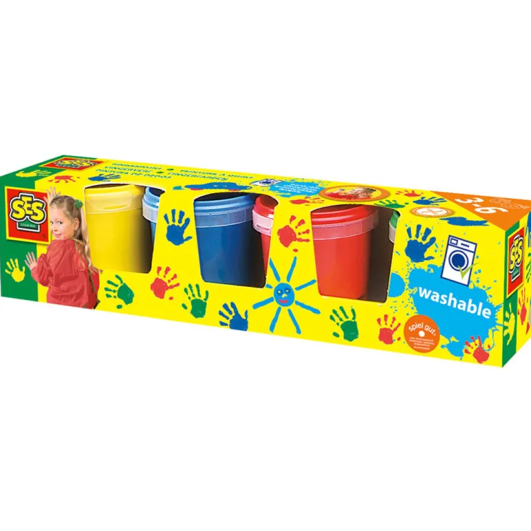 SES Creative, Finger Painting Set – 4 x 145 ml