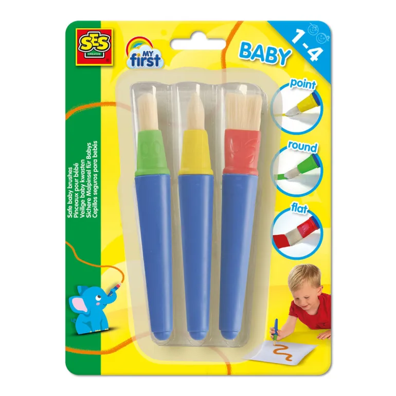 SES Creative, My First - 3 Children's Paintbrushes