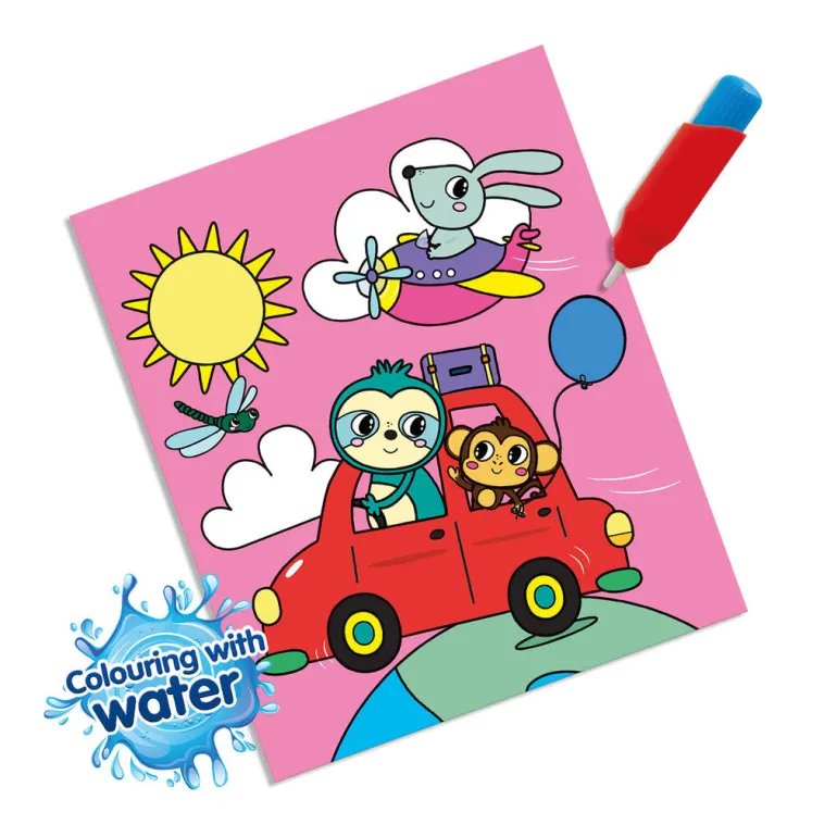 SES Creative, Paint with Water - Travel Coloring Book
