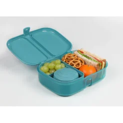 Sistema Bento Cube To Go Lunch Box with 5 Compartments and a Container - Teal Stone