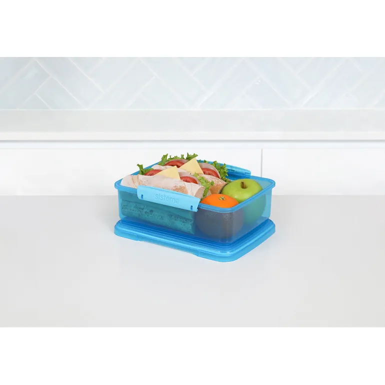 Sistema Coloured Lunch Box with 1 Compartment, 2L - Blue