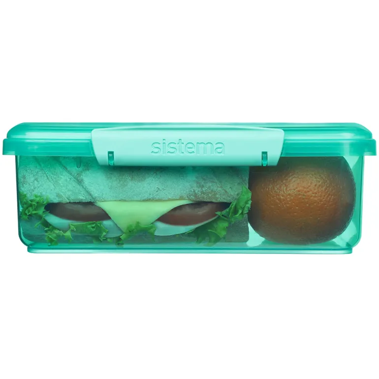 Sistema Coloured Lunch Box with 1 Compartment, 2L - Teal