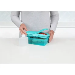 Sistema Lunch Box and Drink Bottle, Slimline Quaddie 1.5 L - Teal