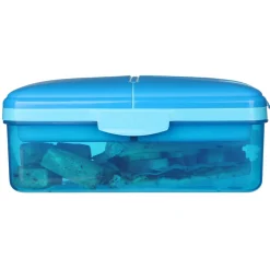 Sistema Lunchbox and Water Bottle Set, Slimline Quaddie 1.5 L - Blue