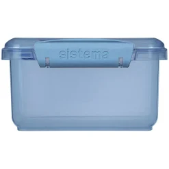Sistema Lunch plus To Go, Lunch Box with 1 Compartment and Cutlery - Mountain Blue