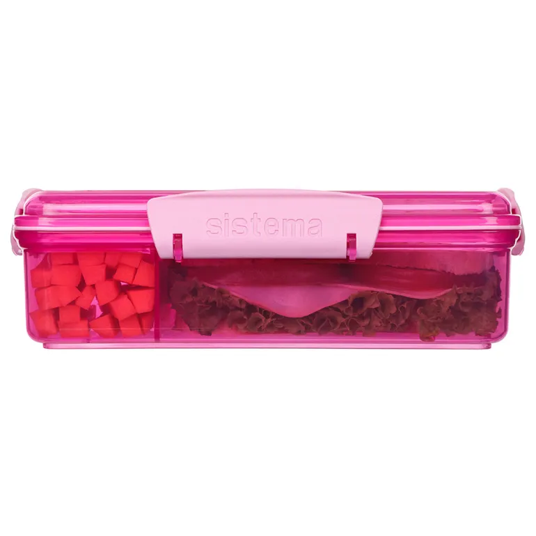 Sistema Snack Attack Duo Lunch Container 975 ml, Pink