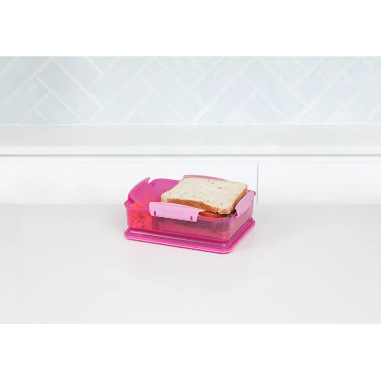Sistema Snack Attack Duo Lunch Container 975 ml, Pink