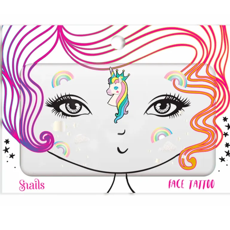 Snails Face Tattoo, Unicorn