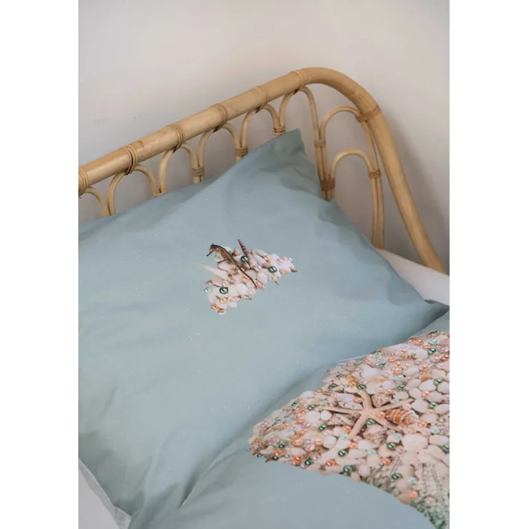 Snurk Adult Bedding, Organic - Mermaid Aqua