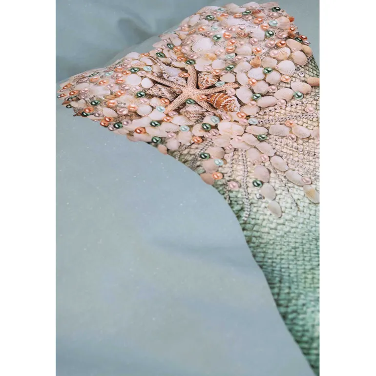 Snurk Adult Bedding, Organic - Mermaid Aqua
