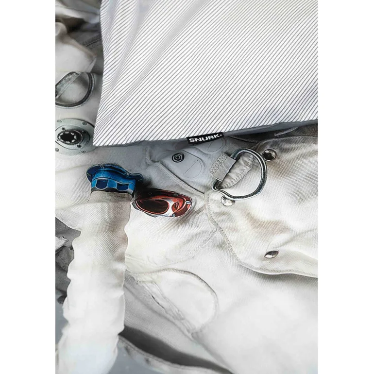 Snurk Organic Adult Bedding - Astronaut Grey Space