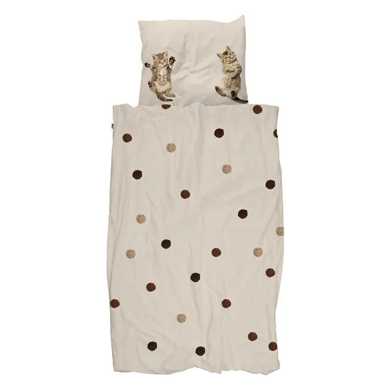 Snurk Organic Adult Bedding - Kitten Friends