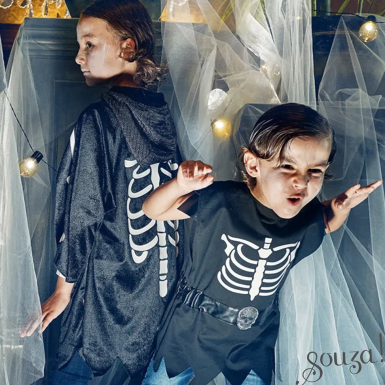 Souza Casper Cape with Bone Print, Size 3-10 Years