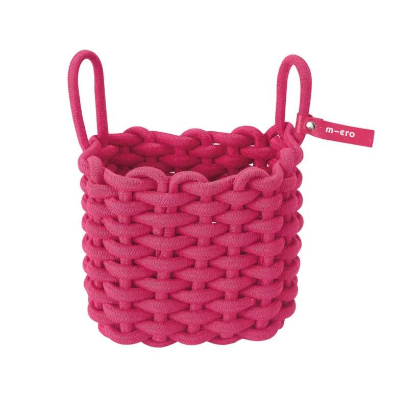 Square Pink Micro Basket for Mini and Maxi Scooters