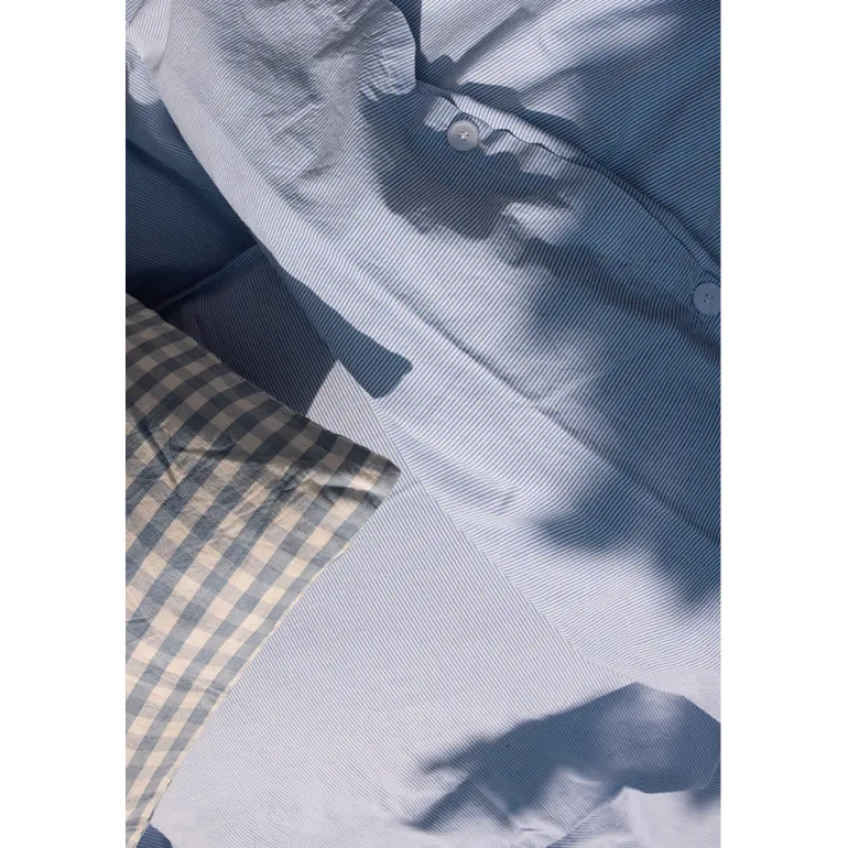 Studio Feder Adult Bedding, Organic Percale - Milk Stripe
