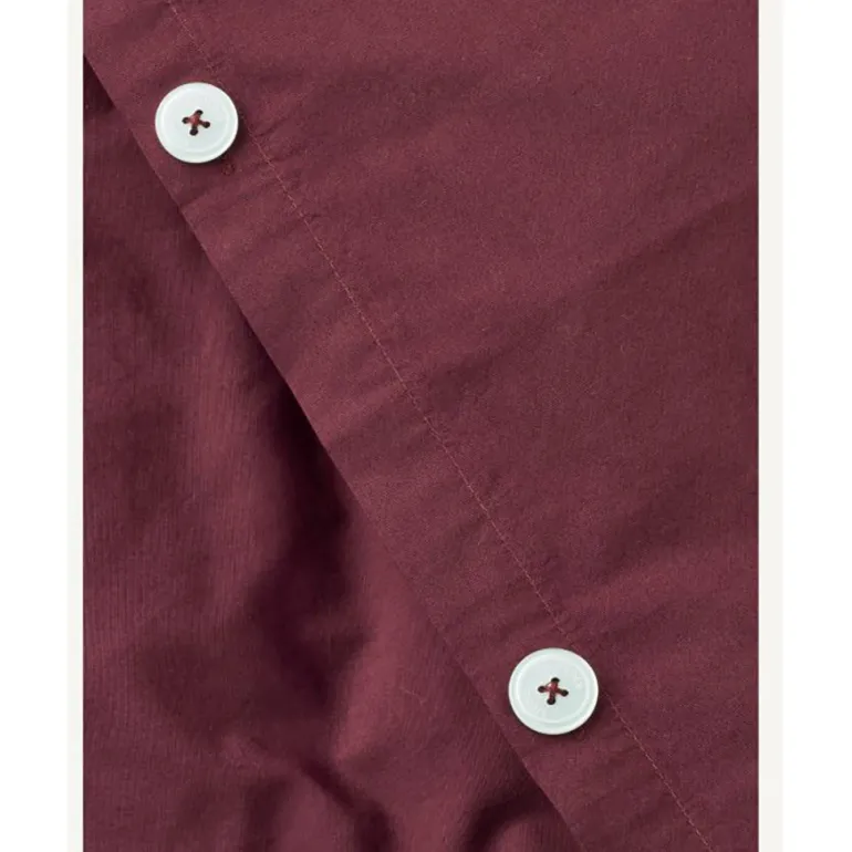 Studio Feder Junior Bedding Set, Organic Percale – Burgundy