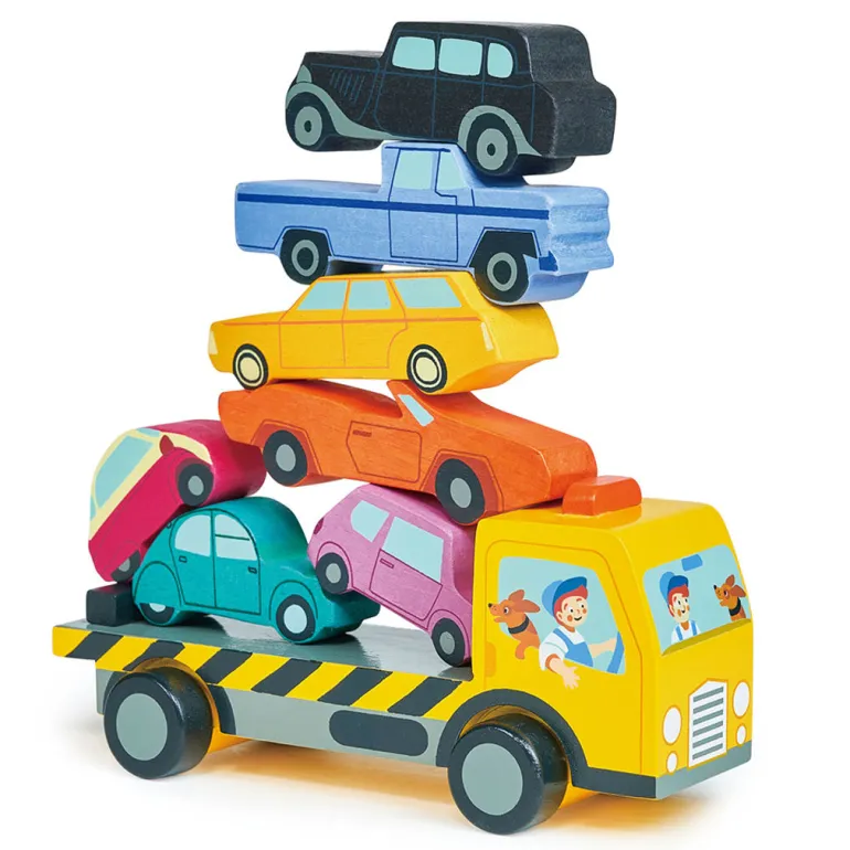 Tender Leaf Stable Cars, Car Transporter - From 18 Months