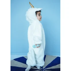 The Good Fairy Animal Costume, White Unicorn Jumpsuit - Ages 3-5