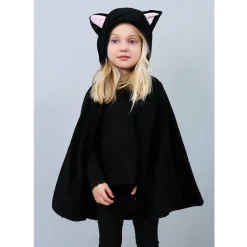 The Good Fairy Animal Costume, Black Cat Cape - Size 3-8 Years