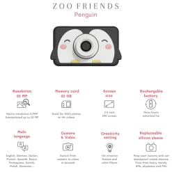 The ZooFamily, Zoo Friends Kids' Camera, Ages 3-7 - Penguin