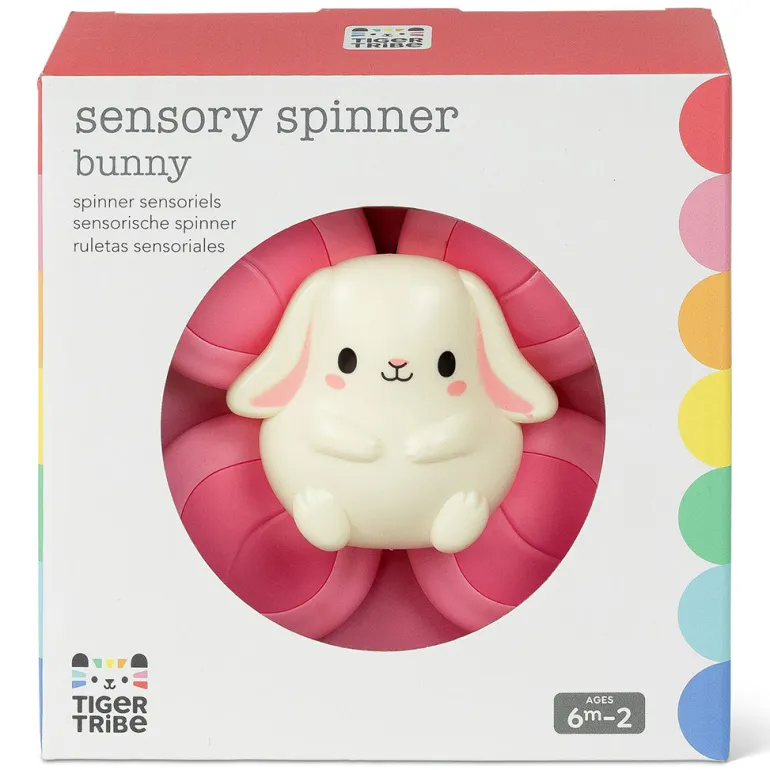 Tiger Tribe Baby Toy, Sensory Spinner - Bunny
