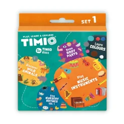 TIMIO Disc Set 1: Wild Animals, Nursery Rhymes, Colors, Music, and Body Parts