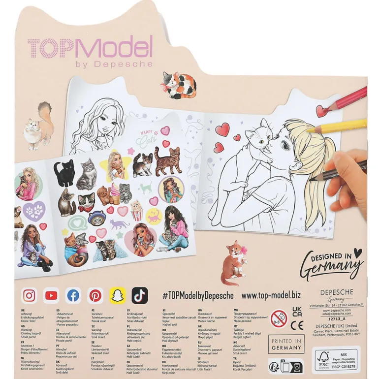 TopModel Coloring Book, Cats - Kitty