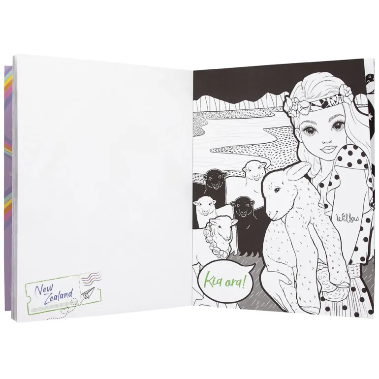 TopModel & Friends Coloring and Design Book