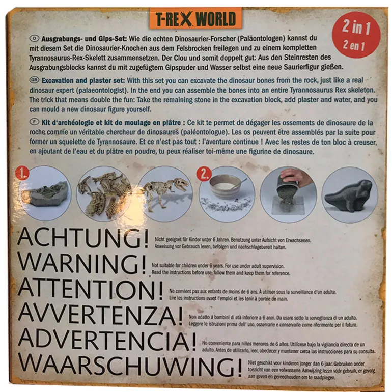 T-Rex Casting Kit: Mold, Excavate, Discover & Assemble a Dinosaur Skeleton