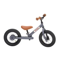 Trybike Balance Bike, Vintage Anthracite Grey with Retro Look