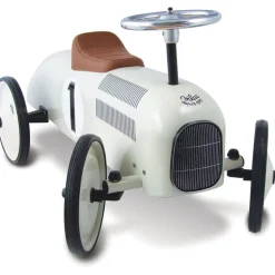 Vilac Ride-On Car in Metal, Off-White