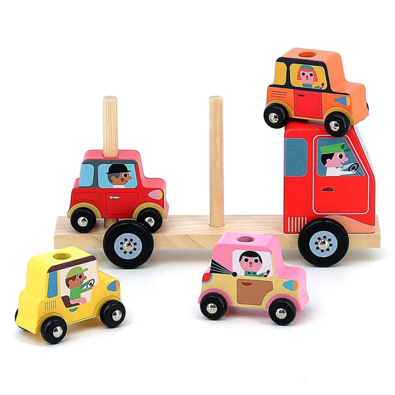 Vilac Truck with Trailer and Stacking Cars